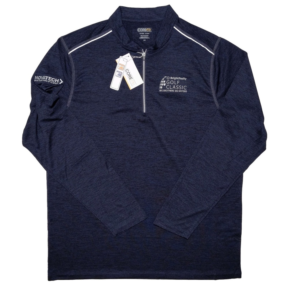 CORE 365 1/2 Zip Pullover Bright Realty Novatech Golf Classic Blue Large L ~ New
